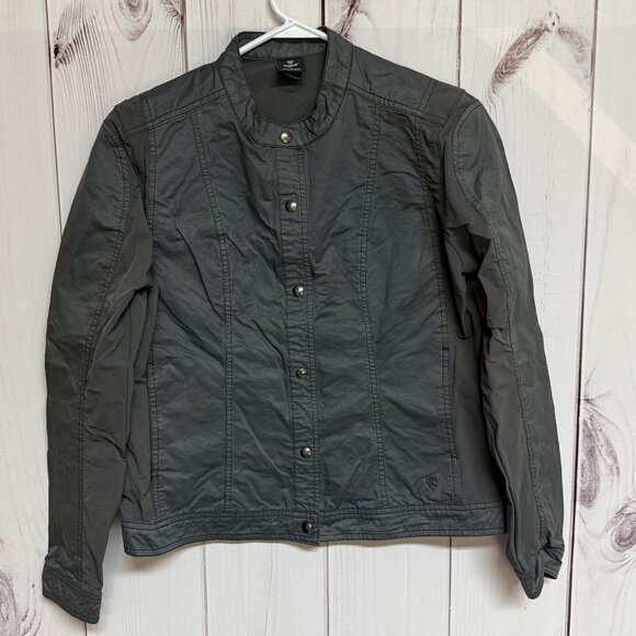 KÜHL Luna Moto Jacket Women’s Large Carbon Gray Soft Stretch EUC - Picture 2 of 14
